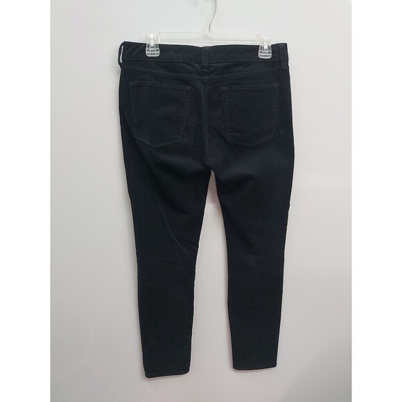 Banana Republic Jeans Black Skinny Dark Wash Stretch Corduroy Jeans size 28/6 - Picture 2 of 14